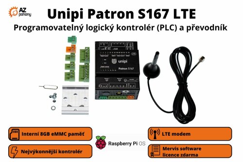 Unipi Patron S167 LTE - Programovatelný logický kontrolér (PLC) a převodník